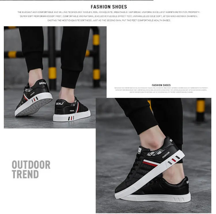 Sneakers casual da uomo, scarpe da skateboard in PU, scarpe basse per studenti, sneakers outdoor, scarpe street con lacci, scarpe da camminata, taglia grande 48
