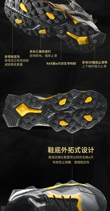 Rax Men's Waterproof Hiking Shoes Breathable Hiking Boots Outdoor Trekking Boots Sports Sneakers Tactical Shoes