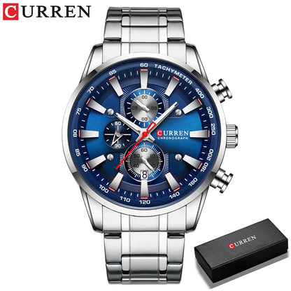 CURREN New Mens Watches Quartz Business Waterproof Watch Man Watches Top Brand Luxury WristWatch Men Chronograph Reloj Hombre