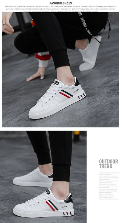 Sneakers casual da uomo, scarpe da skateboard in PU, scarpe basse per studenti, sneakers outdoor, scarpe street con lacci, scarpe da camminata, taglia grande 48
