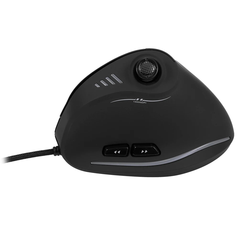 Zelotes C-18 Wired Gaming Mouse 11 Programmable Buttons 10000DPI Laser Engine RGB Light Belt 128KB Vertical Mouse for Laptop PC