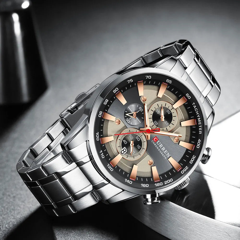 CURREN New Mens Watches Quartz Business Waterproof Watch Man Watches Top Brand Luxury WristWatch Men Chronograph Reloj Hombre