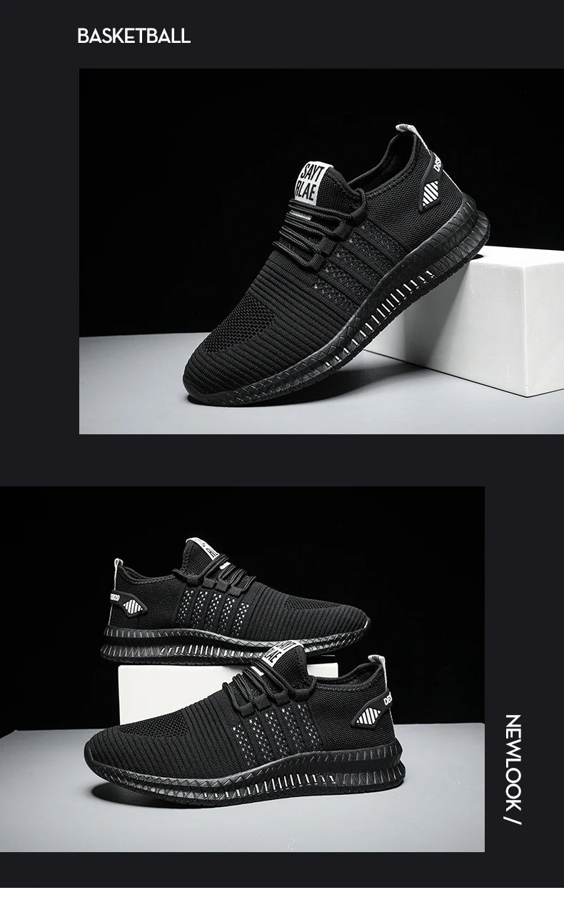 Baskets légères à la mode pour hommes, chaussures décontractées respirantes, chaussures de marche à lacets