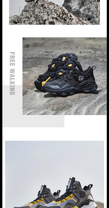 Rax Men's Waterproof Hiking Shoes Breathable Hiking Boots Outdoor Trekking Boots Sports Sneakers Tactical Shoes