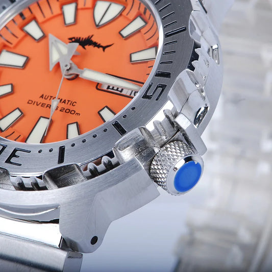 Heimdallr Sharkey Monster V2 Herren-Taucheruhr aus 316L-Edelstahl mit japanischem NH36A-Uhrwerk, 200 m wasserdicht, mechanische Herrenuhren
