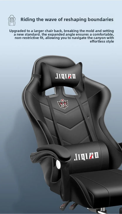 Sedia da gaming comoda ed ergonomica per uso sedentario, reclinabile, con massaggio e rotazione