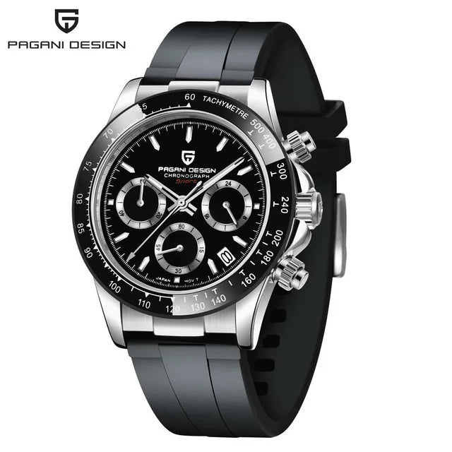PAGANI DESIGN V2 40MM Quadrante meteorite Orologio da uomo al quarzo Cronografo retro in zaffiro Orologio impermeabile da uomo Reloj0 hombr