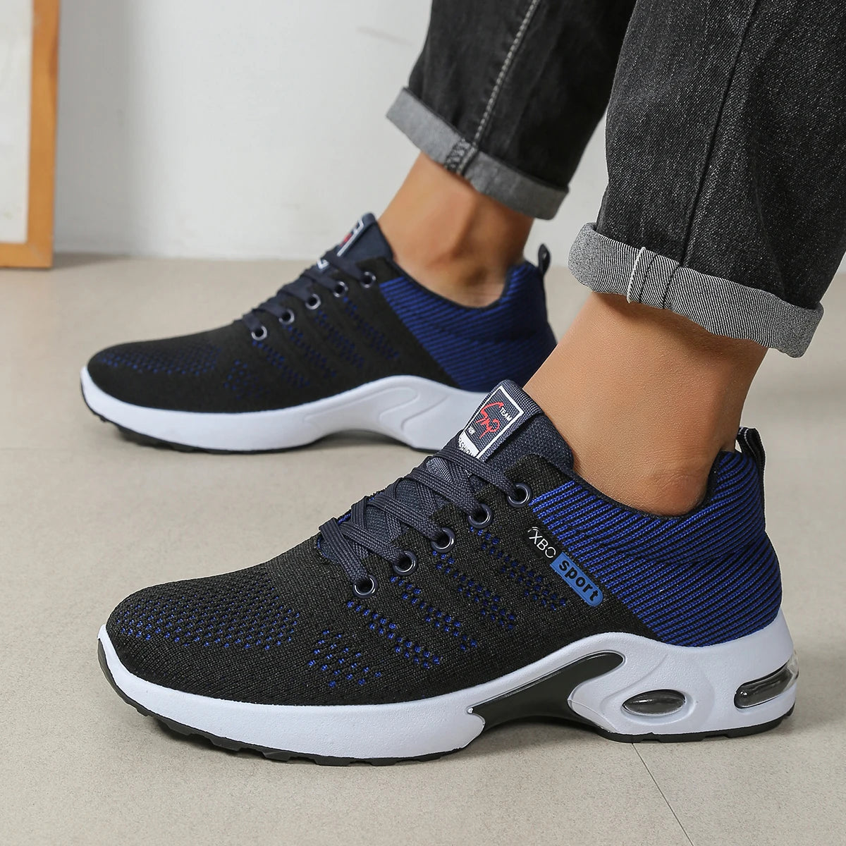 Zapatillas de running de moda para hombre con cordones, muy transpirables: antideslizantes, duraderas y con una comodidad acolchada. Zapatillas deportivas de moda para hombre.