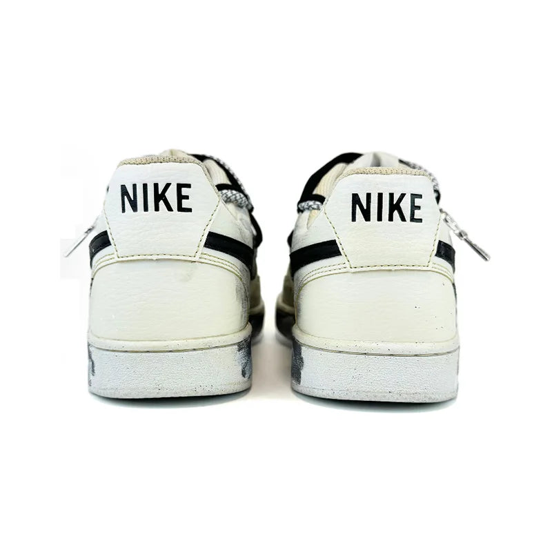 Custom Sneakers Nike Court Vision 1 Low "Eye of God 2.0" Distressed Splatter Men's Skateboarding Sneakers