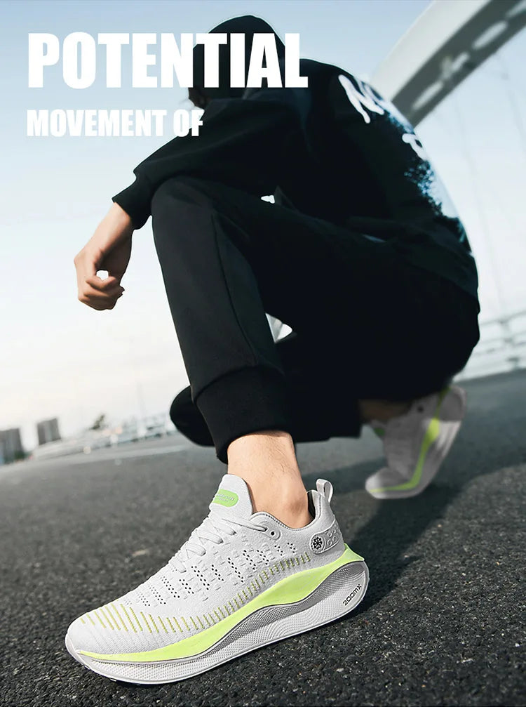 Nieuwe hardloopschoenen voor heren, sportief en casual, luxe modieuze sneakers, lichtgewicht, ademend, comfortabel voor joggen en wandelen