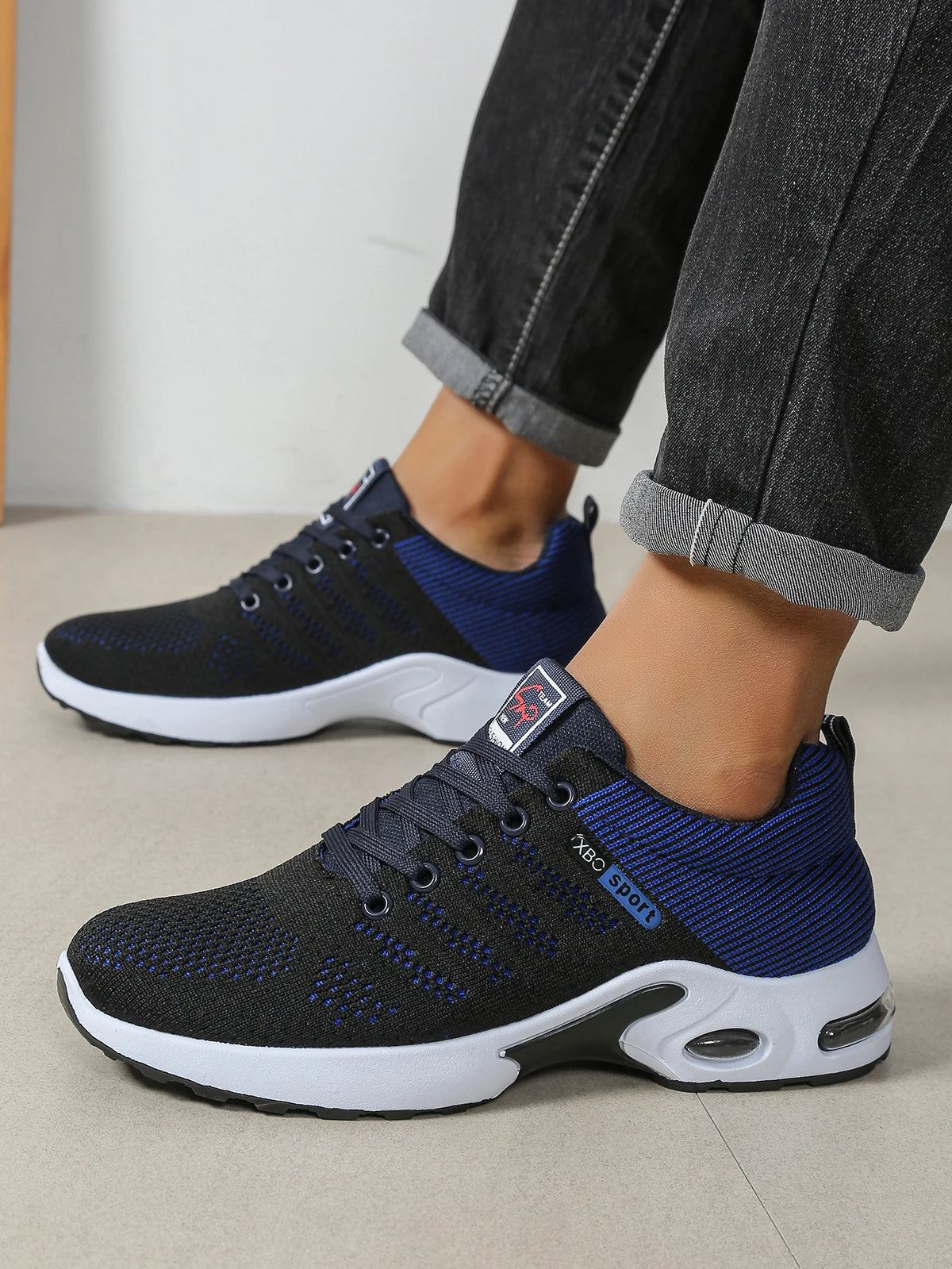 Zapatillas de running de moda para hombre con cordones, muy transpirables: antideslizantes, duraderas y con una comodidad acolchada. Zapatillas deportivas de moda para hombre.