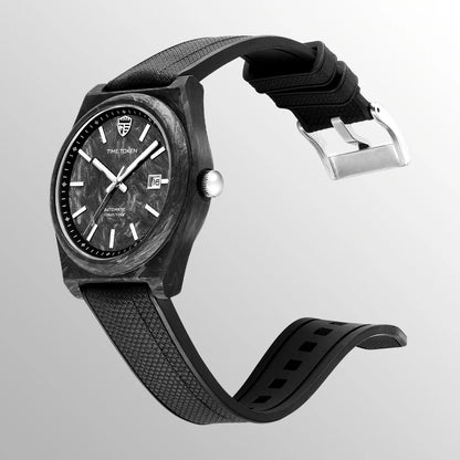 Orologio automatico luminoso in fibra di carbonio da 40mm, di lusso, impermeabile 100m, orologio subacqueo automatico da uomo con movimento Japan Miyota 8215