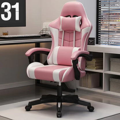 Chaise de jeu pivotante à dossier réglable, chaise de jeu confortable, chaise de jeu ergonomique pour le bureau à domicile, les longues heures de jeu et les streamers.