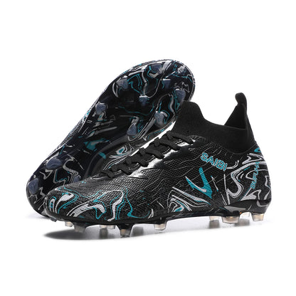 Chaussures de football montantes 2026 avec crampons FG longs et crampons TF, adaptées aux hommes et aux femmes, respirantes et antidérapantes