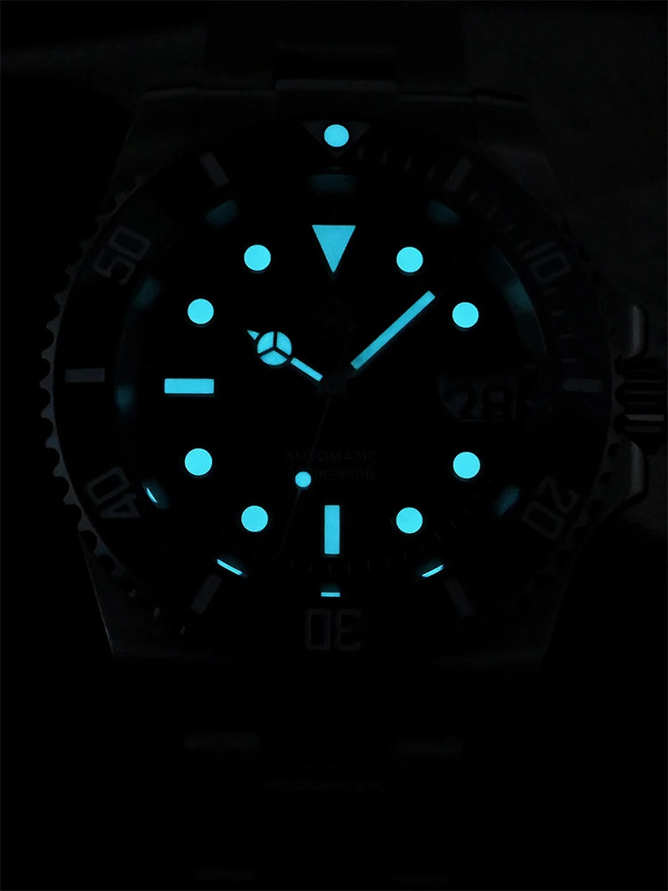 San Martin New 40mm Water Ghost Diver Watch Men Luxury NH35 PT5000 Automatic Mechanical Watch Sapphire Waterproof 200m SN0017