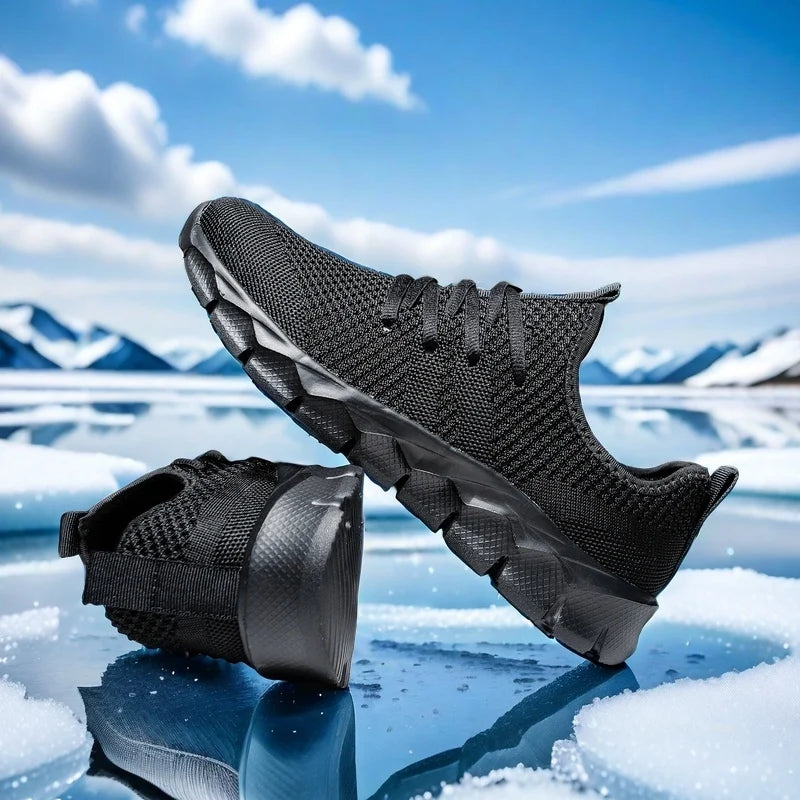 Herresneakers i mesh, lette damesko, afslappede flade sko, herreløbesko, sportssko, bløde tennissko, åndbare herresneakers