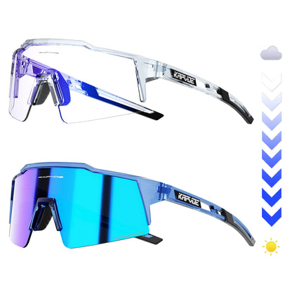 Kapvoe Fotochromowe okulary rowerowe dla mężczyzn Okulary modowe Rower górski Rower szosowy Okulary do jazdy na świeżym powietrzu Okulary sportowe MTB