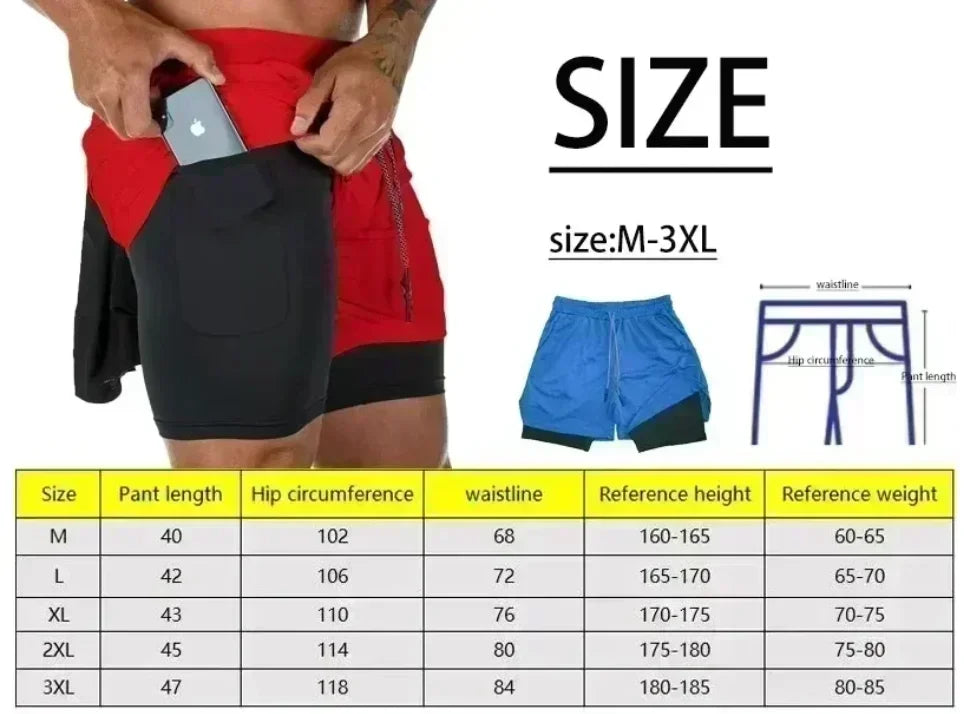 2025 Dragon Ball Animation Peripheral Double-layer Shorts American Men's Trend Fashion Breathable Loose Sports Pants