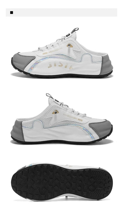 Grands chaussons pour hommes été respirant maille pantoufles mode chaussures décontractées à semelles souples pour hommes baskets légères Zapatos De Hombre