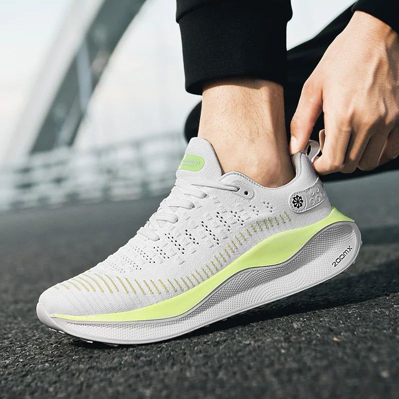 Nieuwe hardloopschoenen voor heren, sportief en casual, luxe modieuze sneakers, lichtgewicht, ademend, comfortabel voor joggen en wandelen