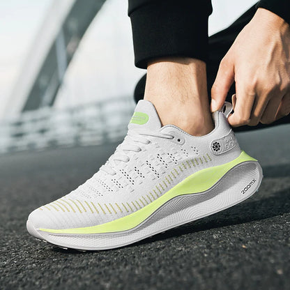 Nieuwe hardloopschoenen voor heren, sportief en casual, luxe modieuze sneakers, lichtgewicht, ademend, comfortabel voor joggen en wandelen