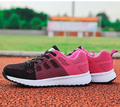 Zapatos planos para mujer, zapatos con cordones, zapatillas deportivas informales, zapatos blandos para mujer, tallas grandes