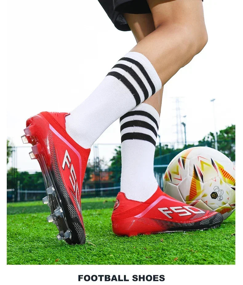 New Men Soccer Shoes Match Football Boots Non-Slip Boys High-quality Outdoor Sneakers Grass Cleats Hot-selling High-top Light