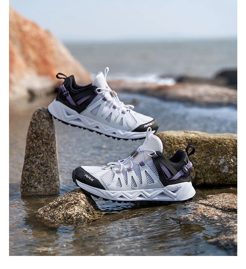 RAX Novos Sapatos de Caminhada de Verão para Homem e Mulher, Respiráveis, para Caminhada em Riachos, Trekking, Aqua Shoes, Pesca Outdoor, Campismo e Sneaker para Homem