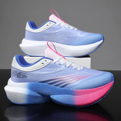 New Running Shoes Carbon Plate Marathon Men Sports Breathable Lightweight Women's Comfortable Athletic Non-slip Sneakers Casual