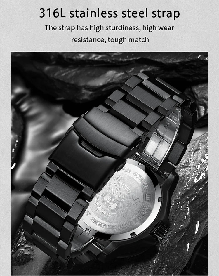 ADDIESDIVE Men’s Luxury Military Sport Quartz Watch  Luminous Dial, Rotating Bezel, Nylon Strap & 50M Water Resistant