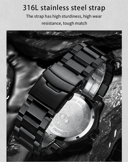 ADDIESDIVE Men’s Luxury Military Sport Quartz Watch  Luminous Dial, Rotating Bezel, Nylon Strap & 50M Water Resistant