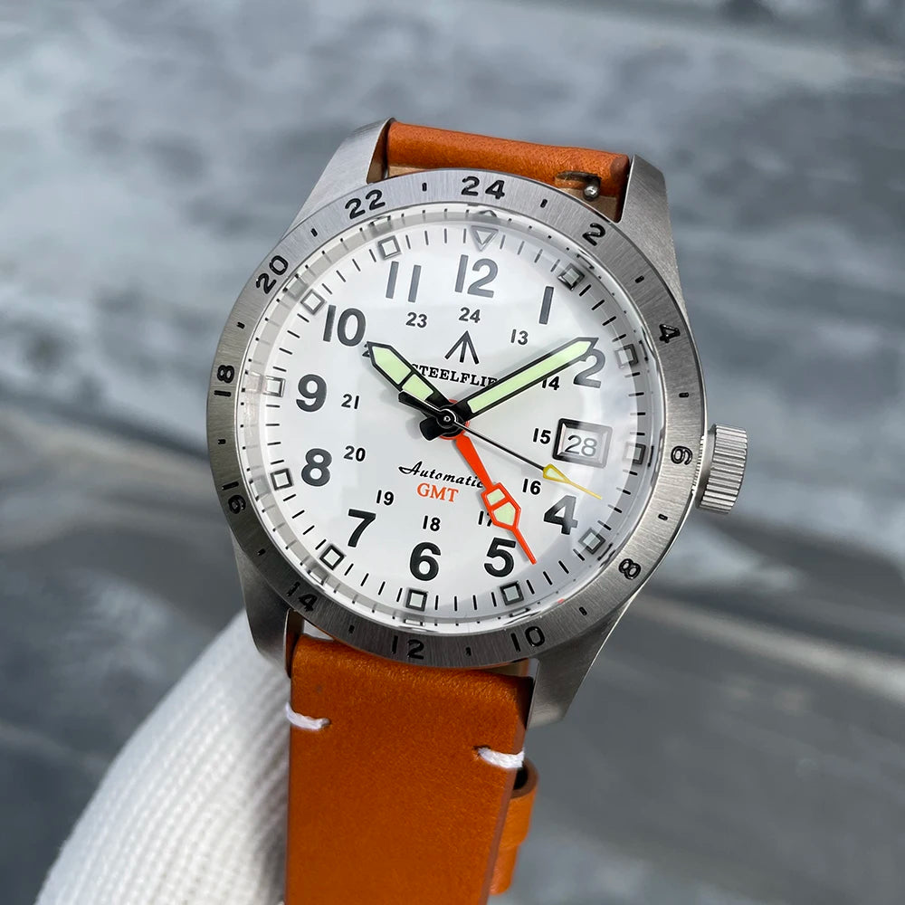 STEELFLIER Official SF792 GMT Mechanical Wristwatch NH34 Movement Super BGW9 C3 Luminous 200M Waterproof Men's Luxury Dive Watch