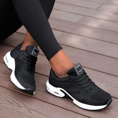 Femmes plate-forme espadrilles décontractées chaussures maille respirant chaussures de course gros sport d'été Tenis chaussures 2024 luxe vulcaniser chaussures