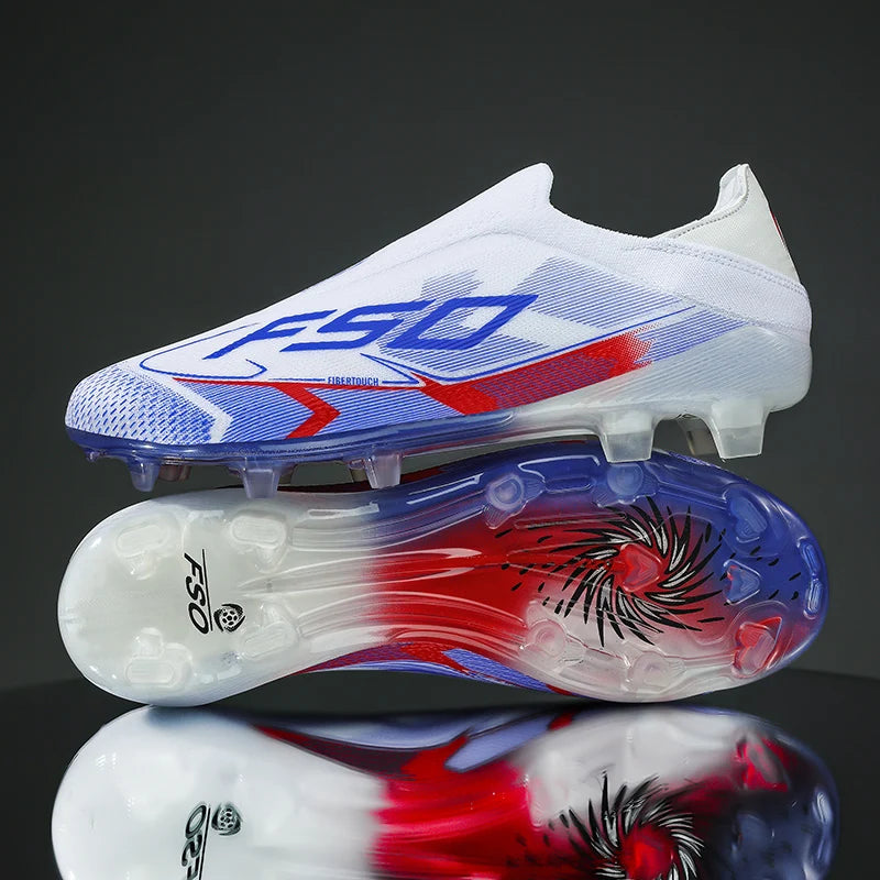 Nouvelles chaussures de football pour hommes, légères, très vendues, de haute qualité, crampons pour terrain en herbe, chaussures de football mi-hautes, baskets antidérapantes pour l'extérieur.