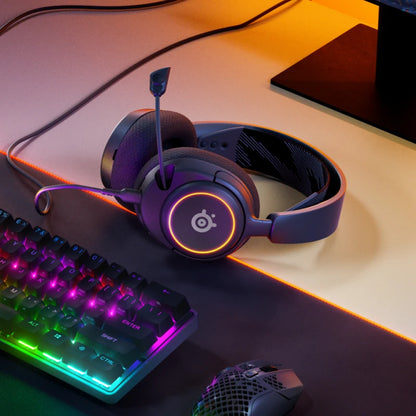 SteelSeries-Casque de jeu filaire Arctis Nova 3 RGB, téléphone de sauna léger avec micro Isabel 2 ClearCast, son surround spatial 360