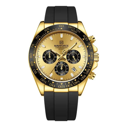 Montre-bracelet pour homme NAVIFORCE 2026 – Style luxe, tendance, décontracté et professionnel – Chronographe étanche avec bracelet en silicone – Idée cadeau