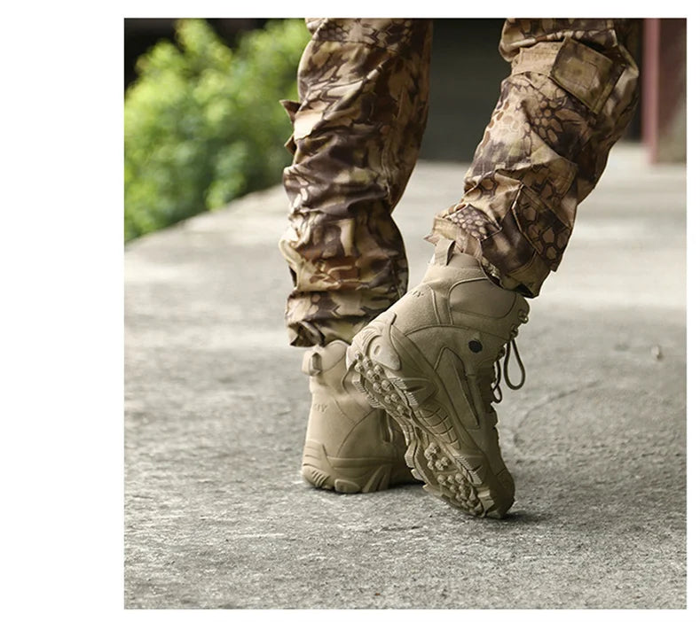 Men Tactical Boots Desert Waterproof Work Safety Shoes Hiking Shoes Ankle Men Outdoor Boots