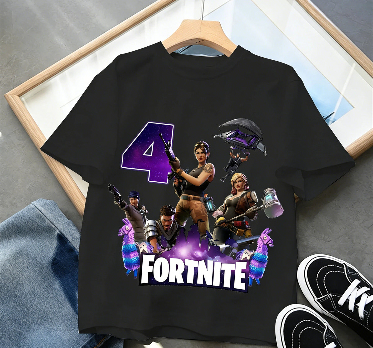 Fortnites dječje majice s brojem za rođendane za djevojčice i dječake, ljetna odjeća, pamučne majice za bebe, kratke majice za zabave, kratkih rukava, poklon za malu djecu