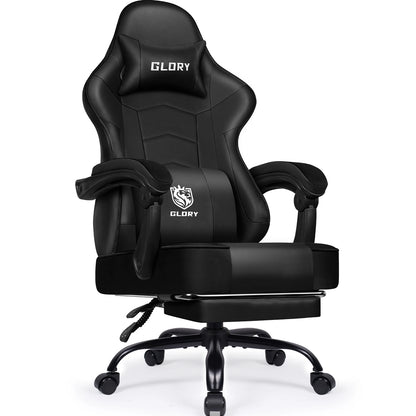 AUTHMIC Gaming Chair Ergonomic Reclining Office Chair with Adjustable Lumbar Support & Headrest  High-Back PC Gamer Adults Teen