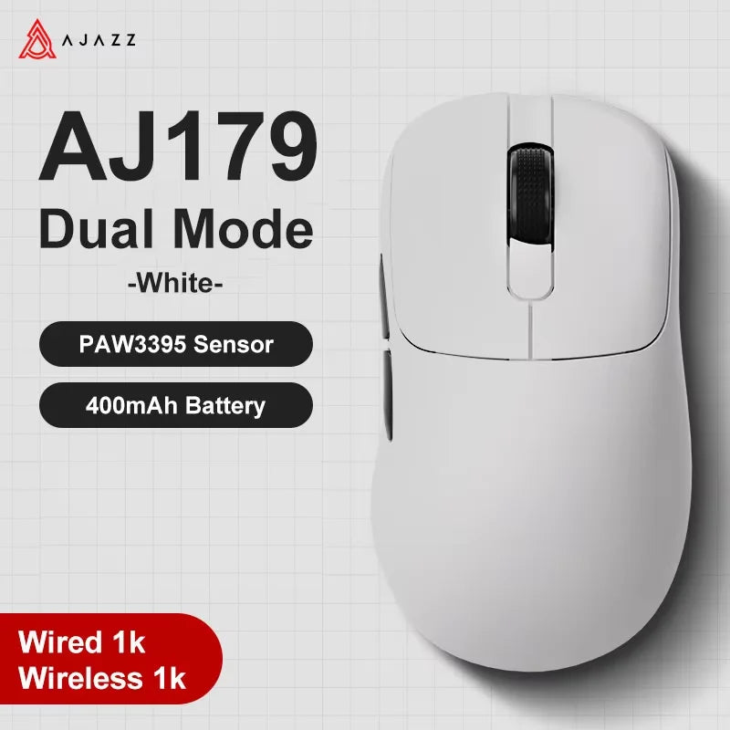 AJAZZ AJ179 V2 MAX Tri-mode right-handed mouse 56g lightweight PAW3311 sensor Huanuo Micro Switch TelinkMicrochip