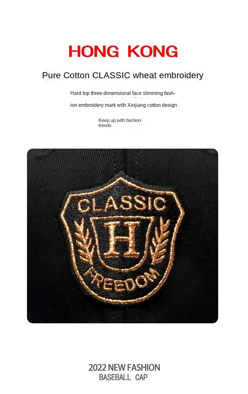 Men's Hat Baseball Cap for Men New Fashion Luxury Brand Embroidery Chinese Style Big Size Cotton Trucker Hat HipHop For 4seasons