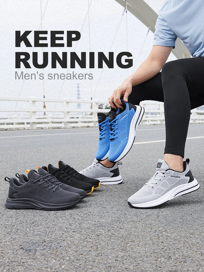Baasploa Men Running Shoes Brand Male Designer Mesh Casual Sneakers Lightweight Lace-Up New Male Outdoor Sports Tennis Shoe