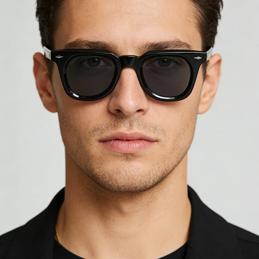 Luxury Brand Designer Classic Acetate Tortoise High Quality Sunglasses Man Retro Eyewear Fashion Men Outdoor Eyeglasses 148mm