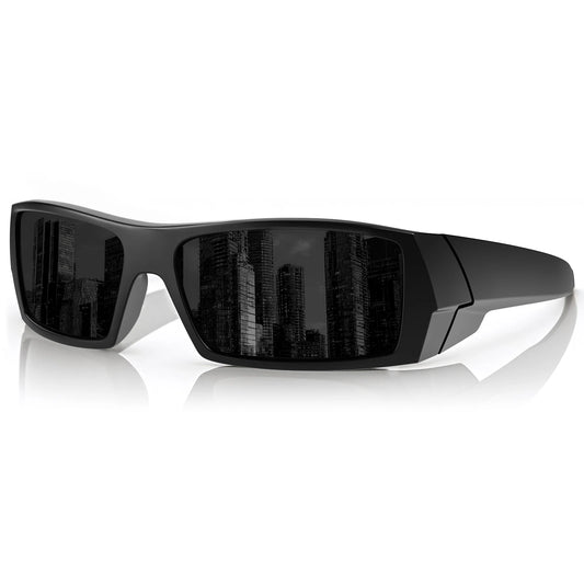 MAXJULI Z87 Polarized Sunglasses Men Wrap Around Sport Driving UV400 Retro Vintage Shield Safety Glasses 8231