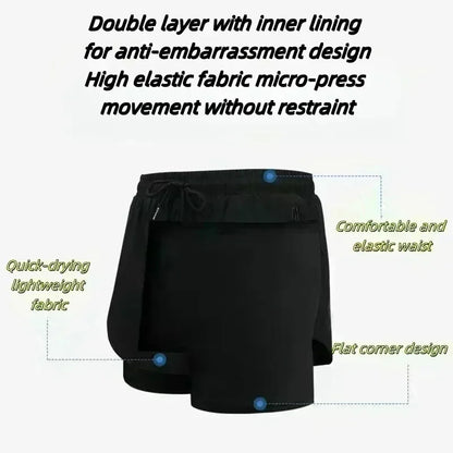 2026 Dragon Ball Summer Broly Men's Bot Fitness Double-Layer Replica Two-Piece Loose-Fit Training Running Shorts Casual Pants