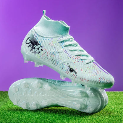 New Men Football Boots Training Soccer Shoes Breathable Grass Cleats Match Long Spikes Indoor Sneakers Ultralight Drop Shipping