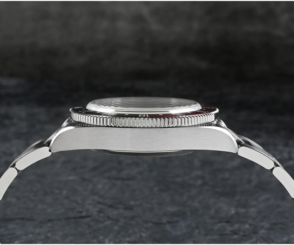 San Martin 39mm NH34 GMT Men Luxury Watch Bidirectional Aluminum Bezel Automatic Mechanical Sapphire 100M Waterproof  SN0109
