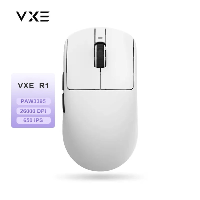Ratón gaming inalámbrico ATK VXE Dragonfly R1 Pro MAX PAW3395 R1 SE Plus, ratón FPS esports personalizable, recargable y ligero
