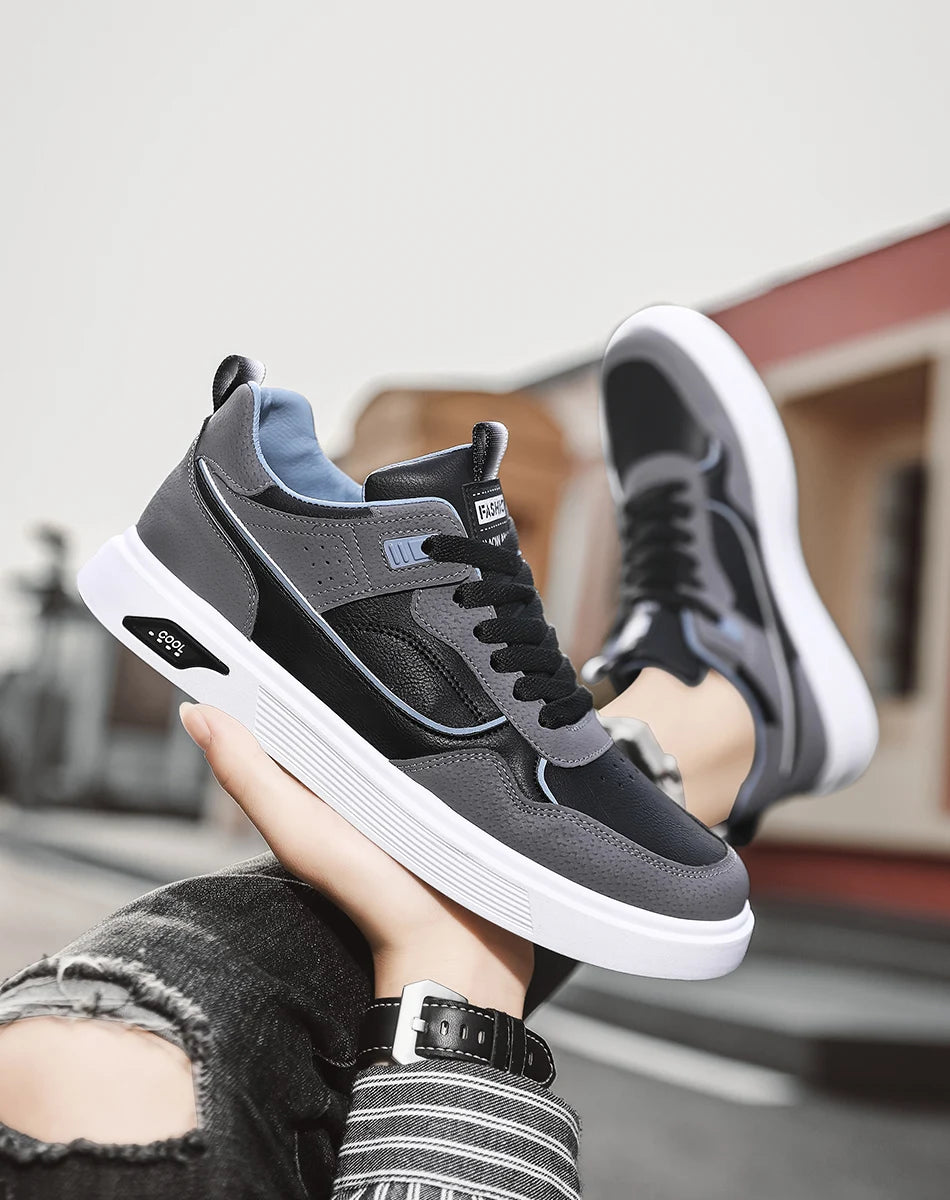 Męskie niskie buty sportowe na co dzień – modne trampki do koszykówki w stylu ulicznym, buty do skateboardingu dla nastolatków