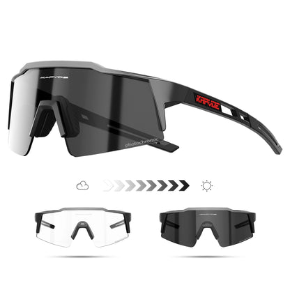 Kapvoe Fotochromowe okulary rowerowe dla mężczyzn Okulary modowe Rower górski Rower szosowy Okulary do jazdy na świeżym powietrzu Okulary sportowe MTB